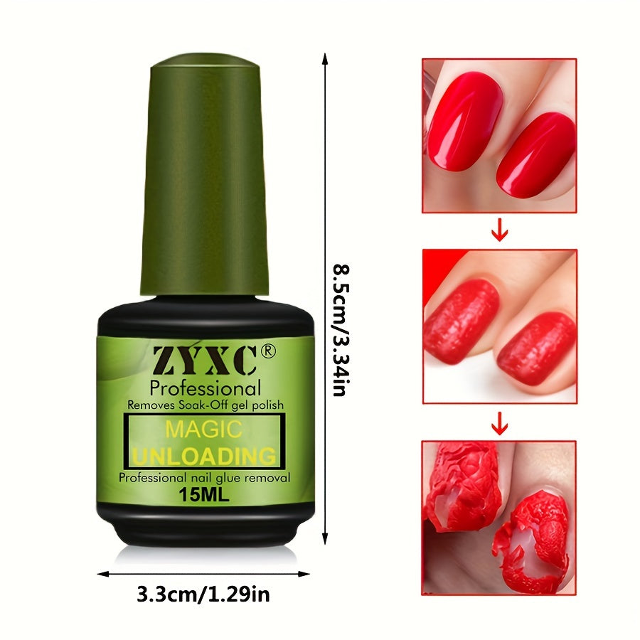 0.51oz Magic Soak-Off Quick Nail Glue Remover, Nail Polish Remover For Gel Nails Polish Beauty Fashion