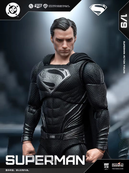 1/9 Fondjoy DC Black Superman 2.0 Action Figure Justice League Zack Snyder Anime Figurine Statue Model Custom Kid Toys Gifts