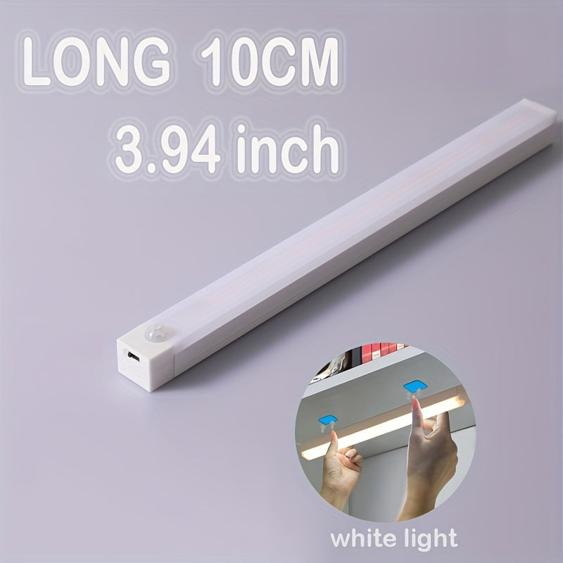 Rechargeable Motion Sensor LED Light Strip with Human Body Detection, Magnetic Adhesive & USB-Powered Smart Lighting - Cordless Floor/ Ceiling/ Wall Light for Kitchen, Wardrobe, Stairs, Hallway - Energy-Efficient LED Tube Lig Beauty Fashion