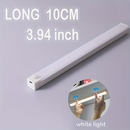 Rechargeable Motion Sensor LED Light Strip with Human Body Detection, Magnetic Adhesive & USB-Powered Smart Lighting - Cordless Floor/ Ceiling/ Wall Light for Kitchen, Wardrobe, Stairs, Hallway - Energy-Efficient LED Tube Lig Beauty Fashion