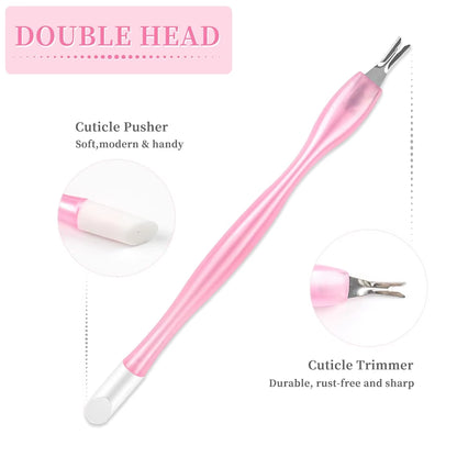 5Pcs/10Pcs Ways Manicure Nail Cuticle UV Gel Polish Pusher Remover Trimmer Stainless Steel Pedicure Dead Skin Cuticle Care Tools