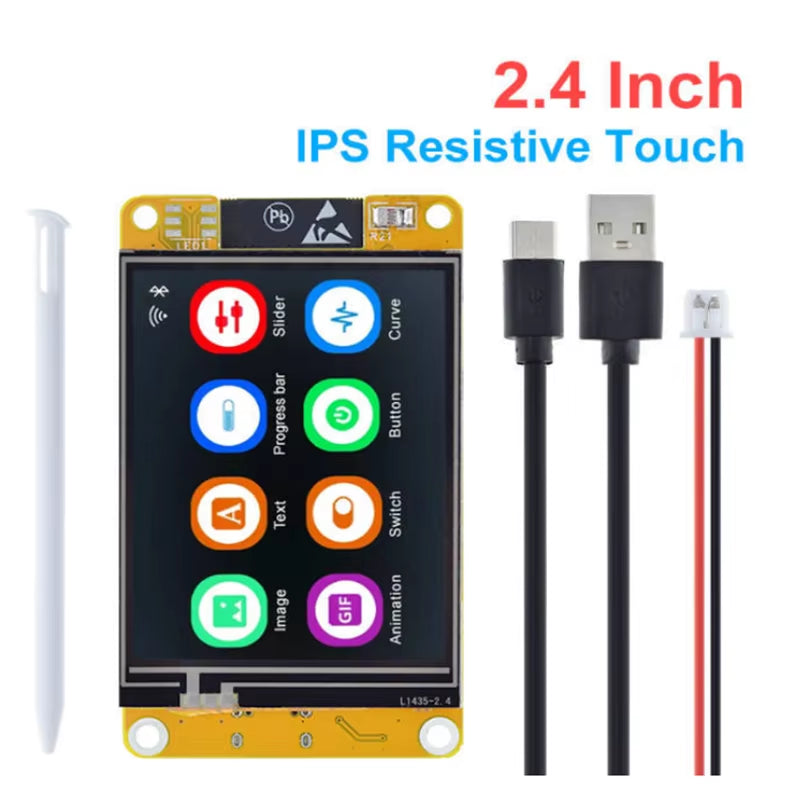 ESP32 LVGL Wifi&Bluetooth Development Board 2.4 Inch LCD TFT Module 240*320 Smart Display Screen with Touch WROOM