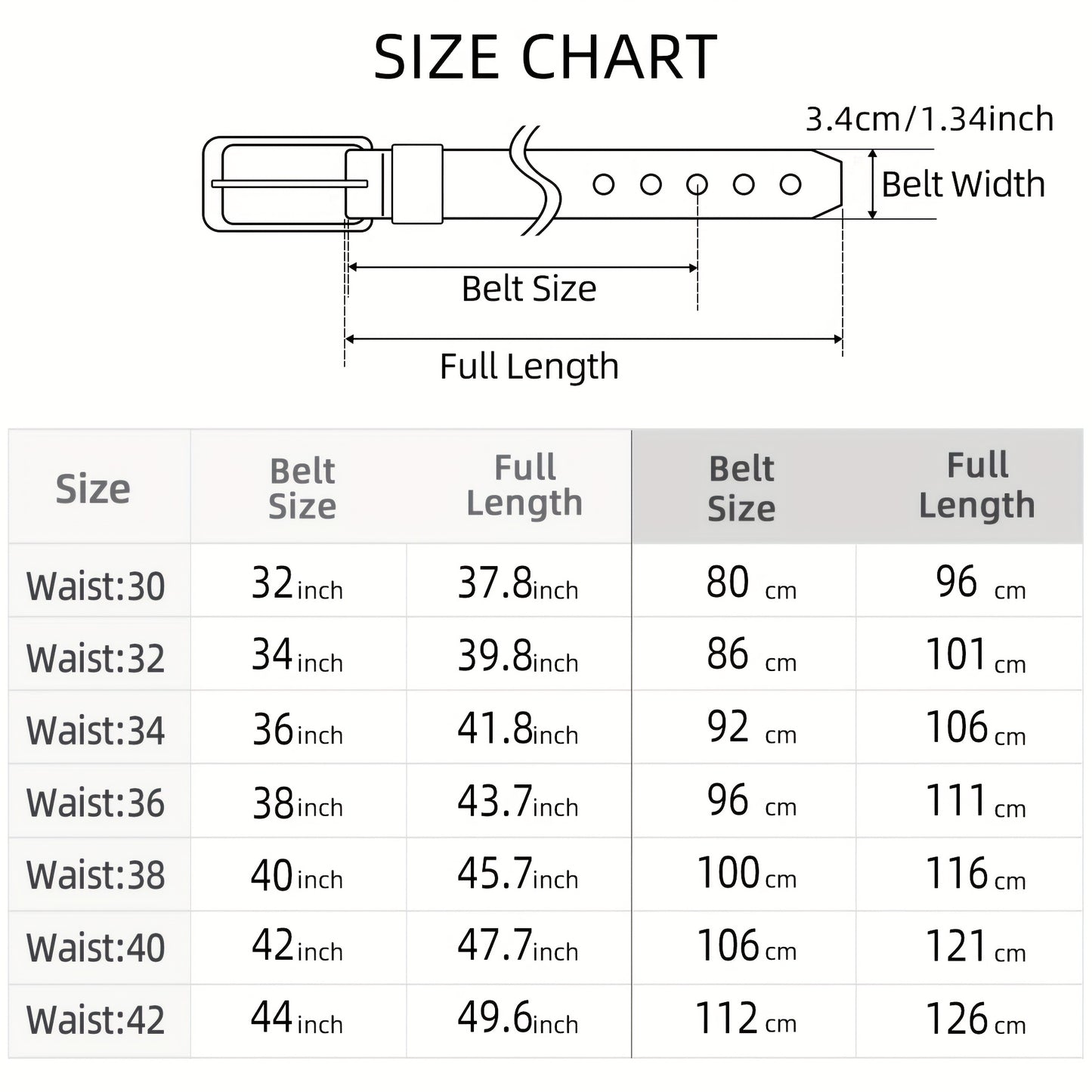 [Classic Men's Leather Belt] Classic & Fashion Men's Leather Belt | Single Prong Buckle for Jeans, Pants, Work & Business - Gift for Dad & Husband Beauty Fashion