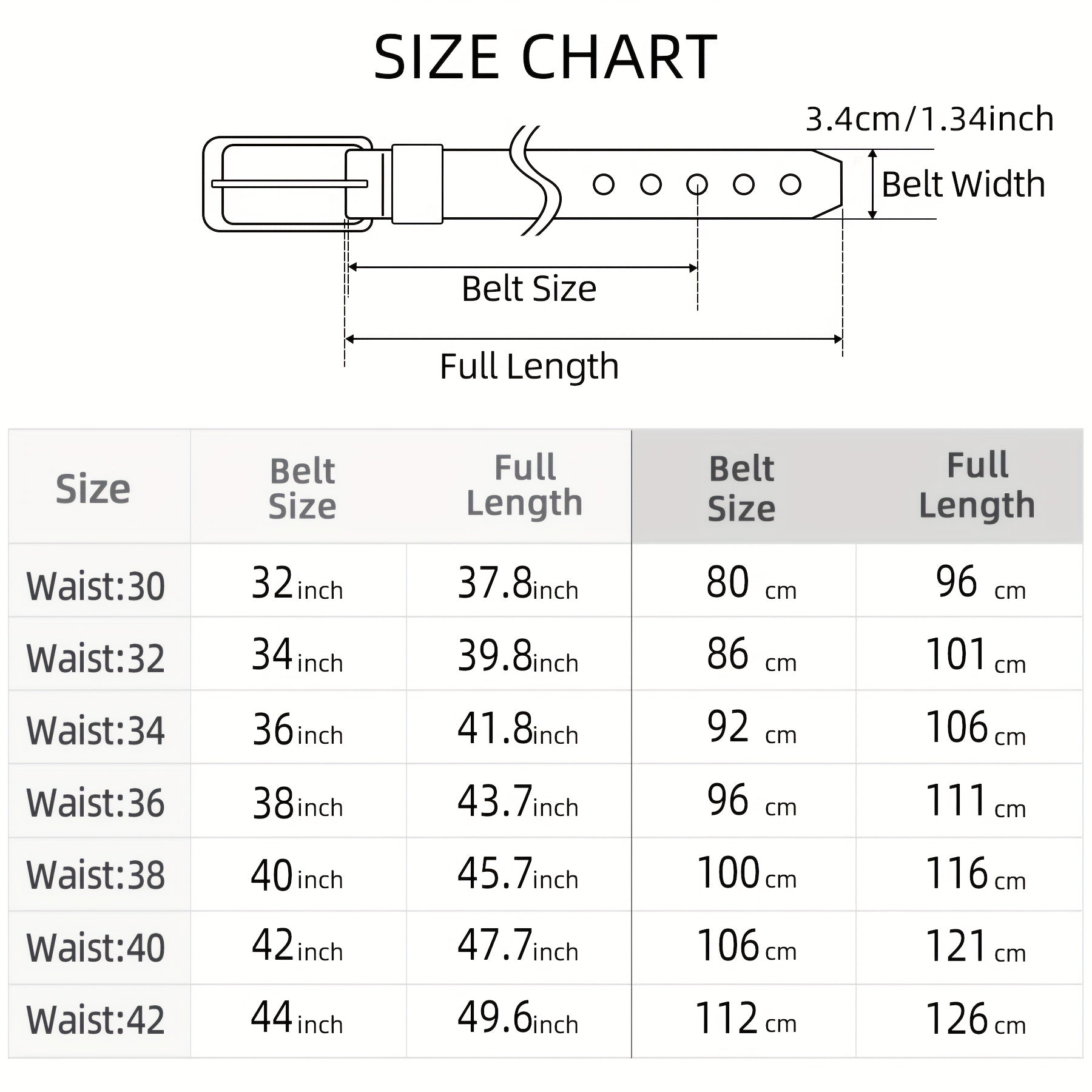 [Classic Men's Leather Belt] Classic & Fashion Men's Leather Belt | Single Prong Buckle for Jeans, Pants, Work & Business - Gift for Dad & Husband Beauty Fashion