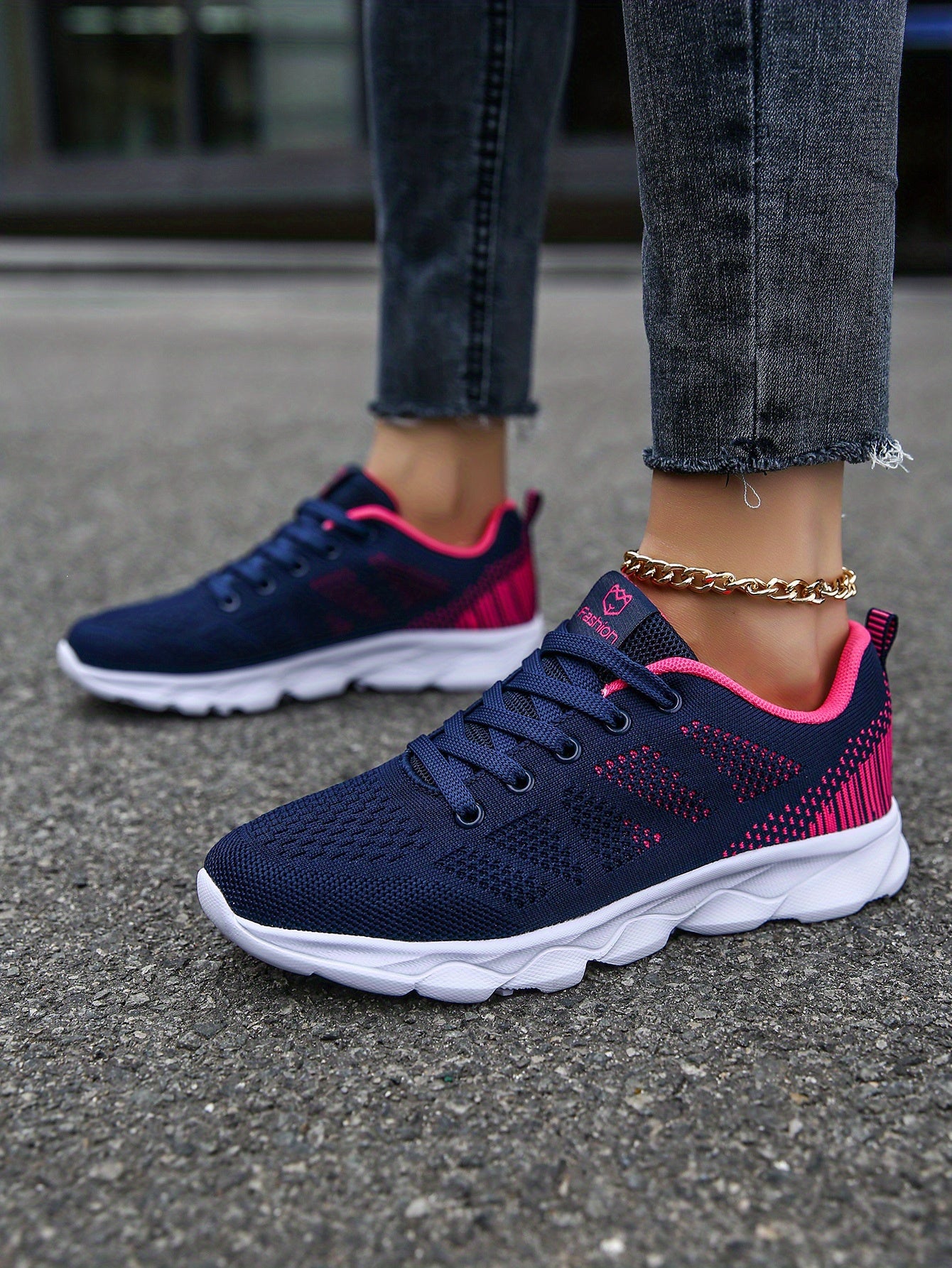 Womens Super-Breathable Lace-Up Sport Shoes - Lightweight & Fashionable Flying Woven Design - Ideal for Casual Everyday Wear - Durable & Comfortable Beauty World Shop