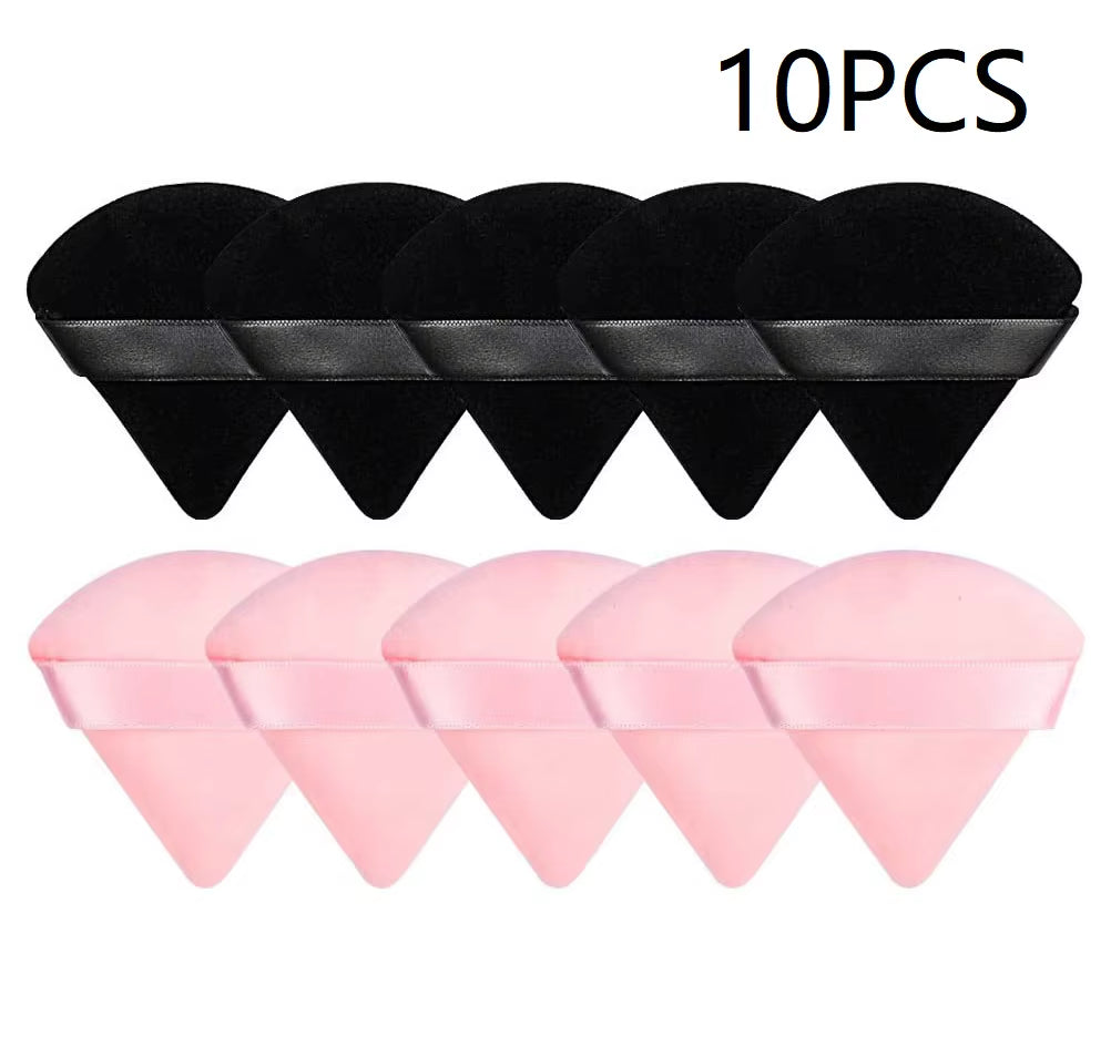 10PCS Puff Triangle Makeup Beauty Sponge Puff Triangle for Powder Makeup Blender Finger Puff Make up Accessories Cosmetics PF03