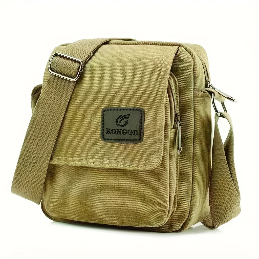 Retro Square Shoulder Bag - Stylish Vintage Design with Secure Zipper, Ultra-Lightweight Canvas Crossbody Bag for Trendy Travelers Beauty Fashion