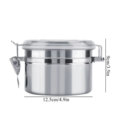 Coffee Container Stainless Steel Vacuum Sealed Coffee Beans Storage Jar for Home Kitchen 800/1100/1450/1800Ml Optional