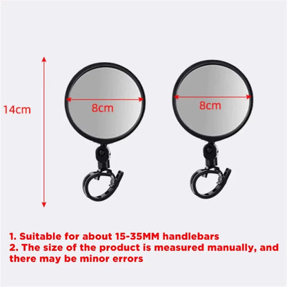 Universal Bicycle Mirror Rearview Adjustable Rotate Wide-Angle Cycling Handlebar Rear View Mirrors for MTB Road Bike Accessori