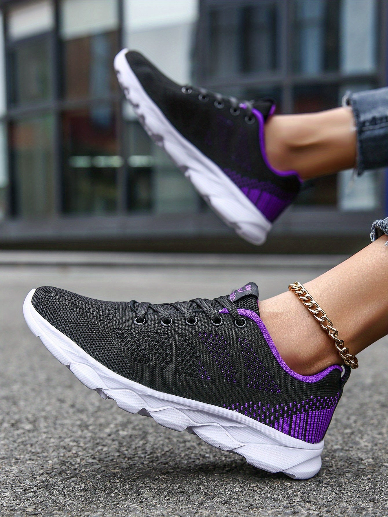 Womens Super-Breathable Lace-Up Sport Shoes - Lightweight & Fashionable Flying Woven Design - Ideal for Casual Everyday Wear - Durable & Comfortable Beauty World Shop