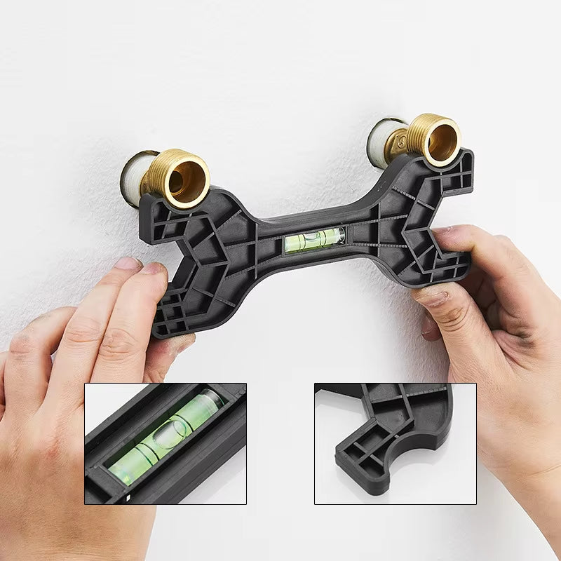 Multifunctional Dual Headed Wrench with Level Manual Tap Spanner Repair Plumbing Tools for Household Faucet Pipe Hand Tools