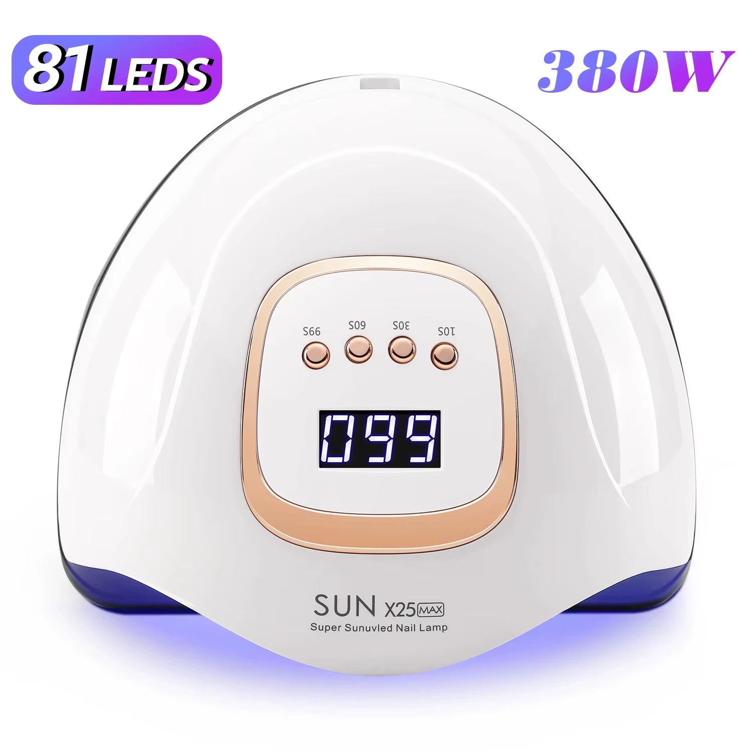 Professional 81LED Nail Lamp - Smart Sensor Auto-On/Off for 30S Fast Curing Gel Polish