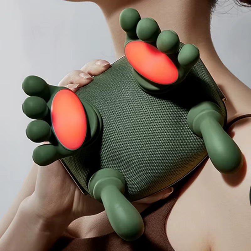 Neck Shoulder Massager Deep Tissue Shiatsu Back Cervical Massager 4D Kneading Massage Cordless Massage Machine Fatigue Relief