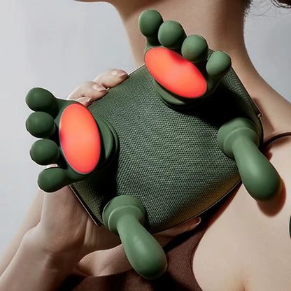 Neck Shoulder Massager Deep Tissue Shiatsu Back Cervical Massager 4D Kneading Massage Cordless Massage Machine Fatigue Relief
