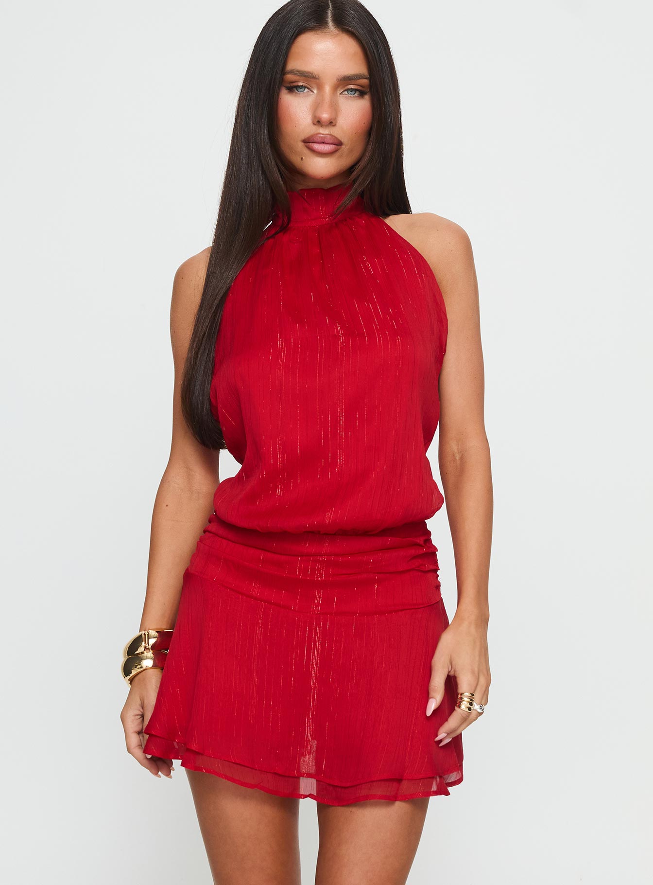 Maelis Backless Playsuit Red Princess Polly
