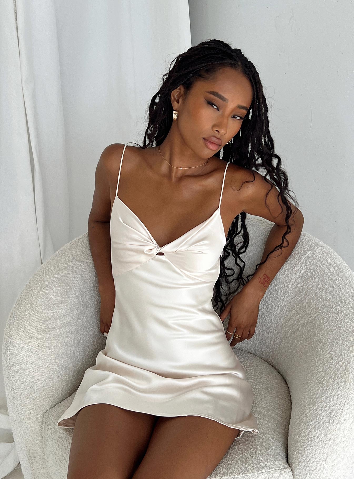 Marilyn Mini Dress Champagne Princess Polly