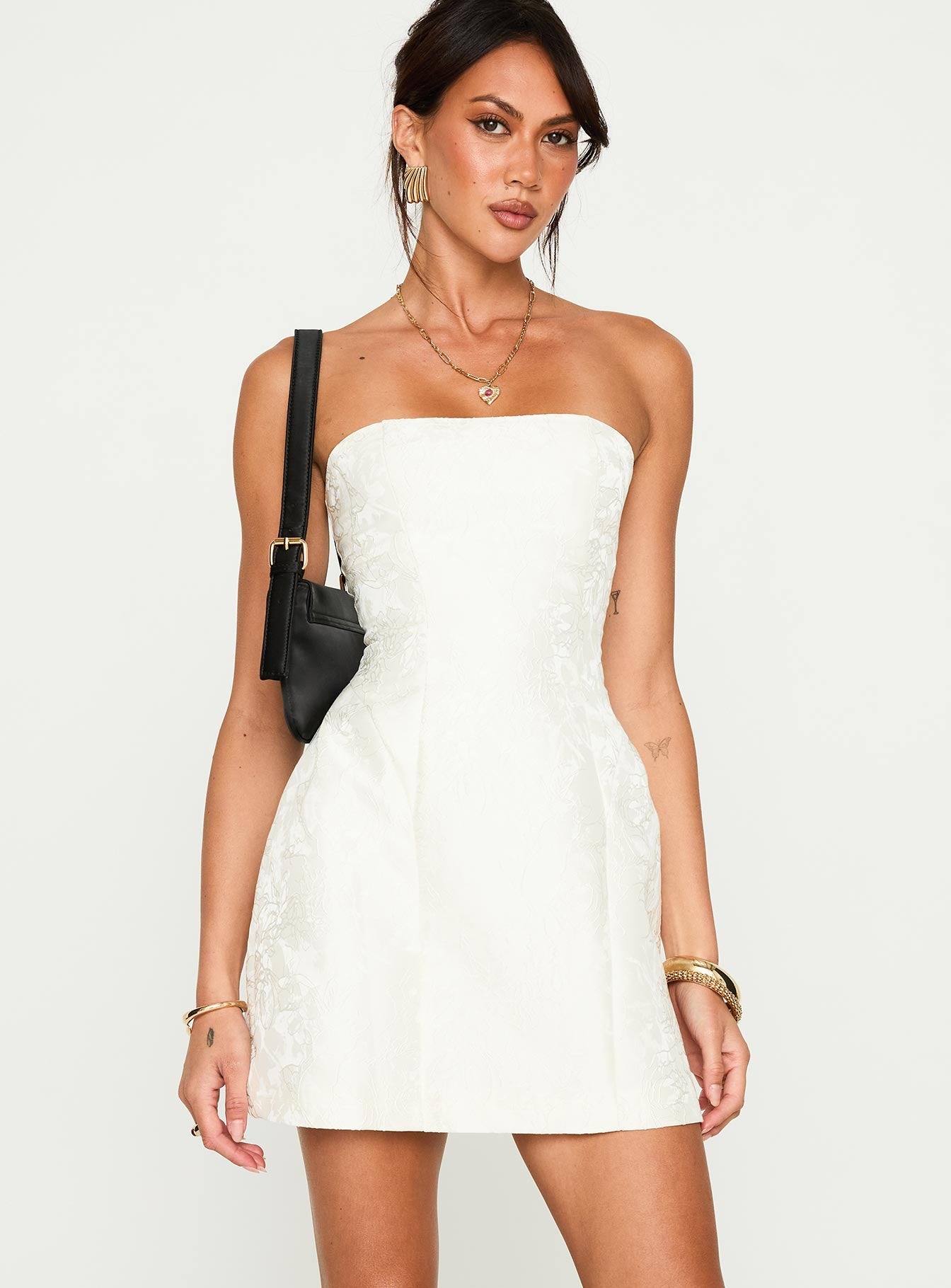 Heaven Sent Strapless Mini Dress White Princess Polly