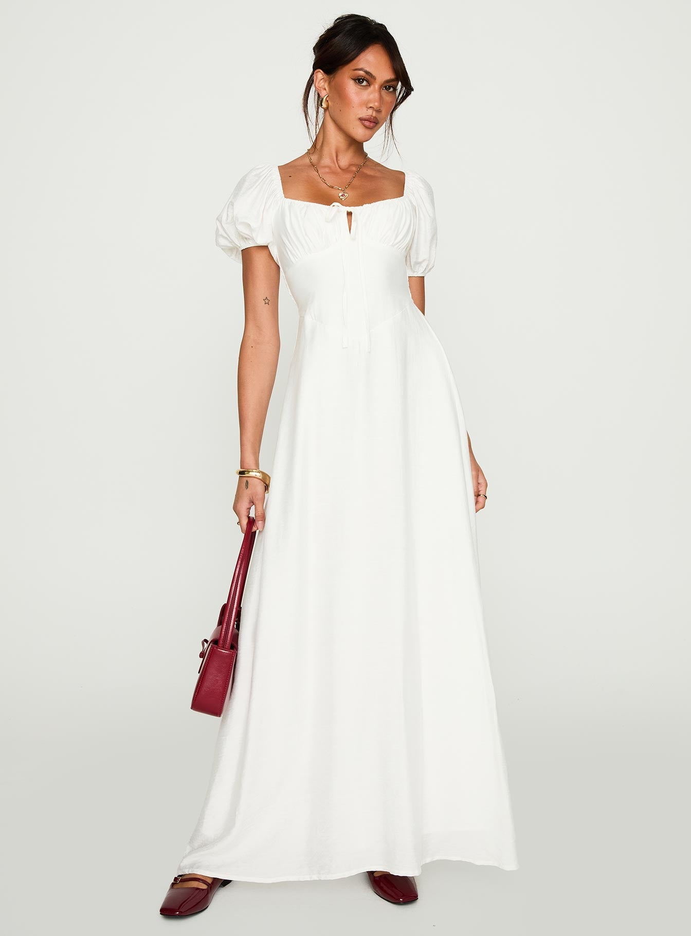Summer Song Maxi Dress White Princess Polly