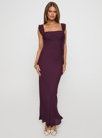 Lanai Maxi Dress Plum Princess Polly