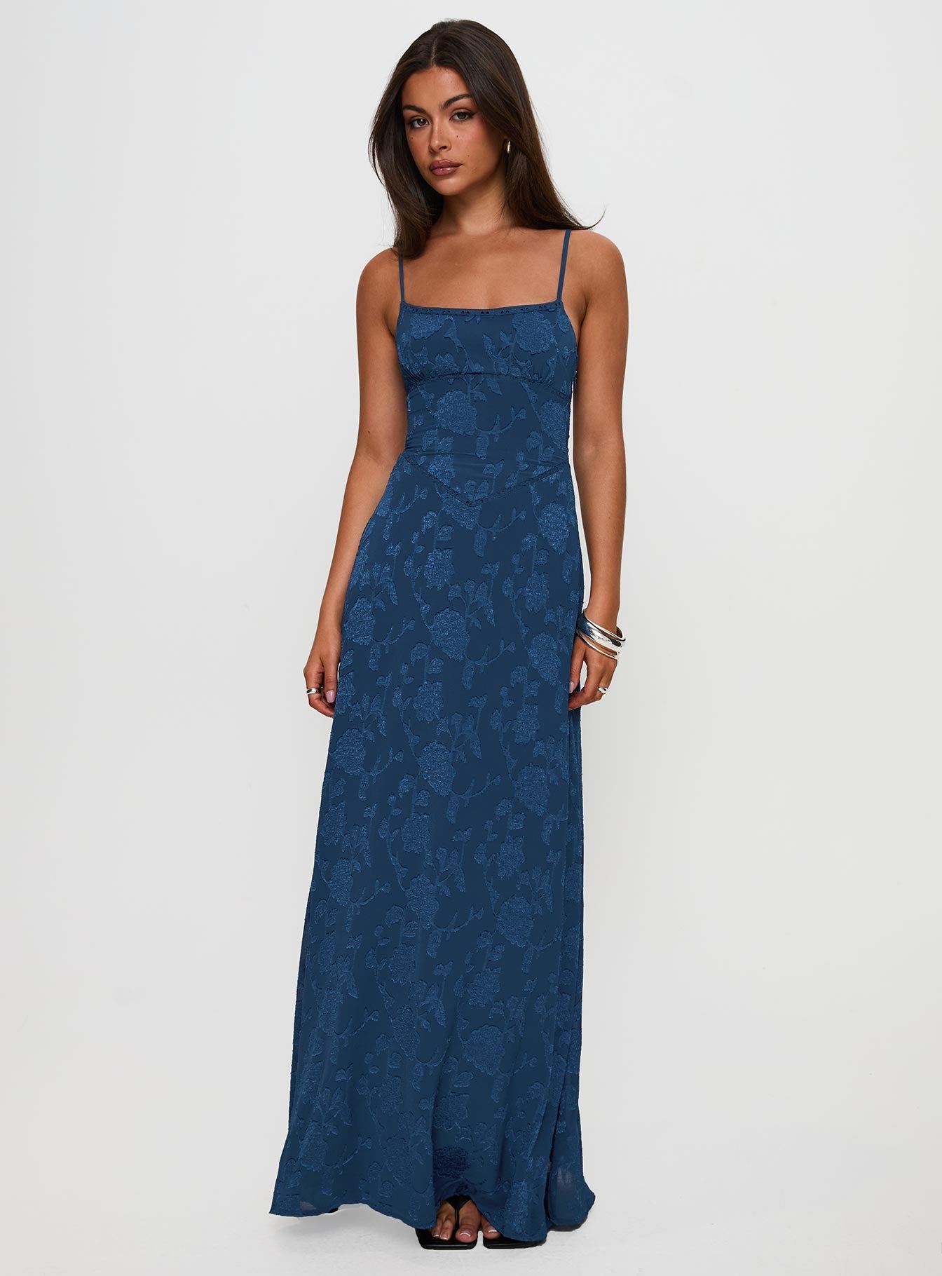 South Of France Maxi Dress Navy Princess Polly