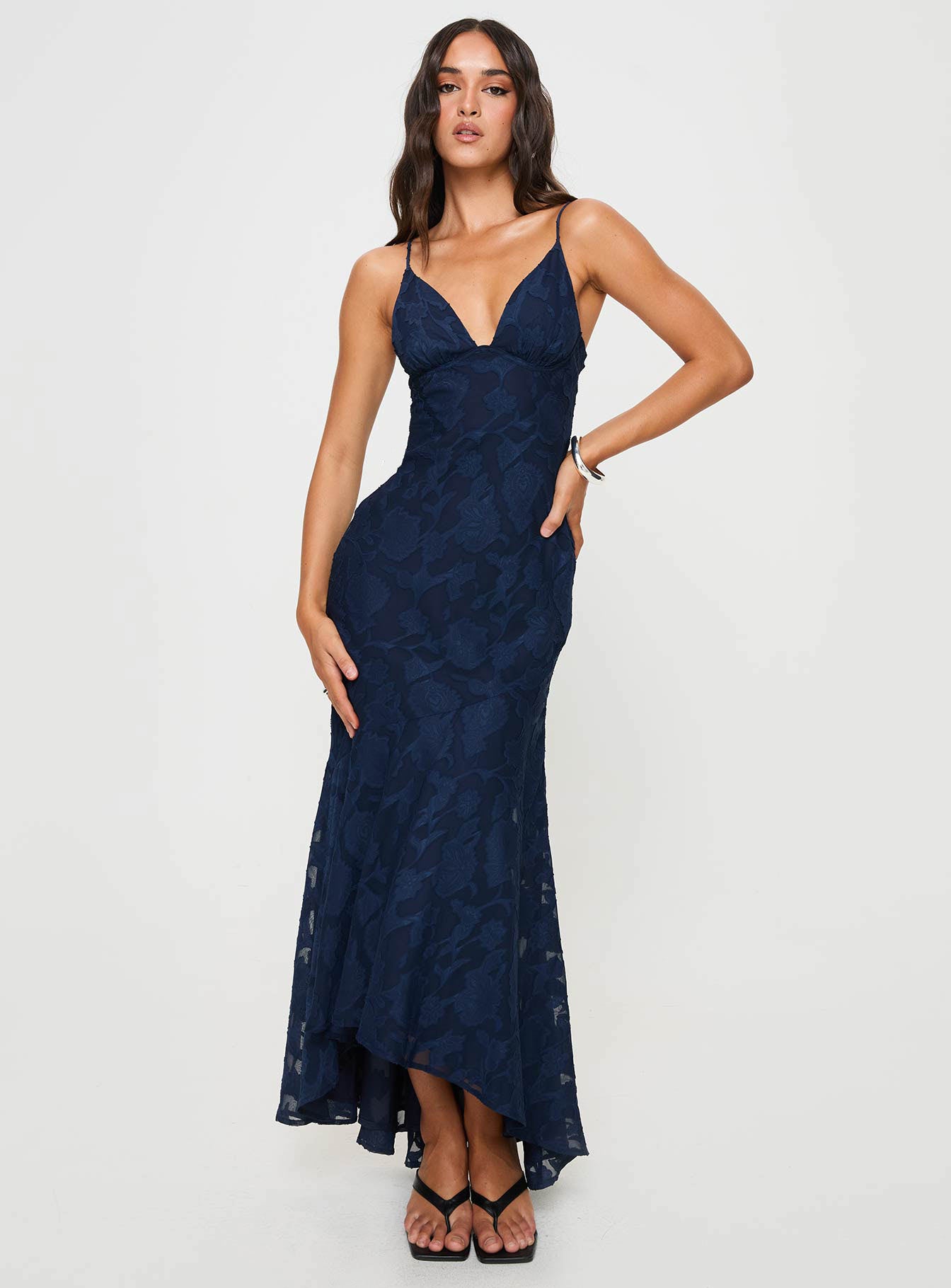 Cyrene Maxi Dress Navy Princess Polly