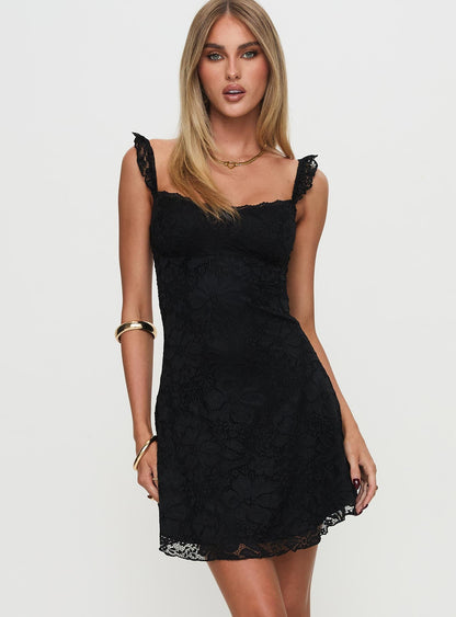 Beacall Mini Dress Black Princess Polly