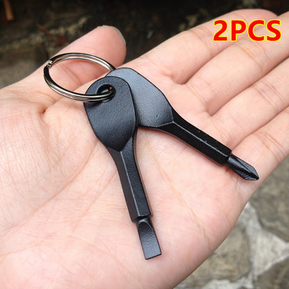 2pcs Mini Screwdriver Keychain - Compact, Portable Metal Tool for Everyday Use Beauty Fashion