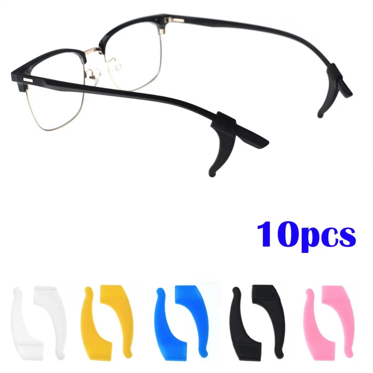 10/20Pcs Anti-Slip Silicone Ear Grip Glasses Eyeglasses Leg Ear Hook Stopper Bracket Fastener Accessories Eyewear Holder Temple