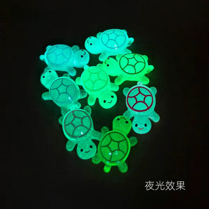 20/50/100Pcs Cute Mini Luminous Turtle Ornaments Glowing in the Dark Miniatures Turtles Micro Landscape Garden Home Decor Gift