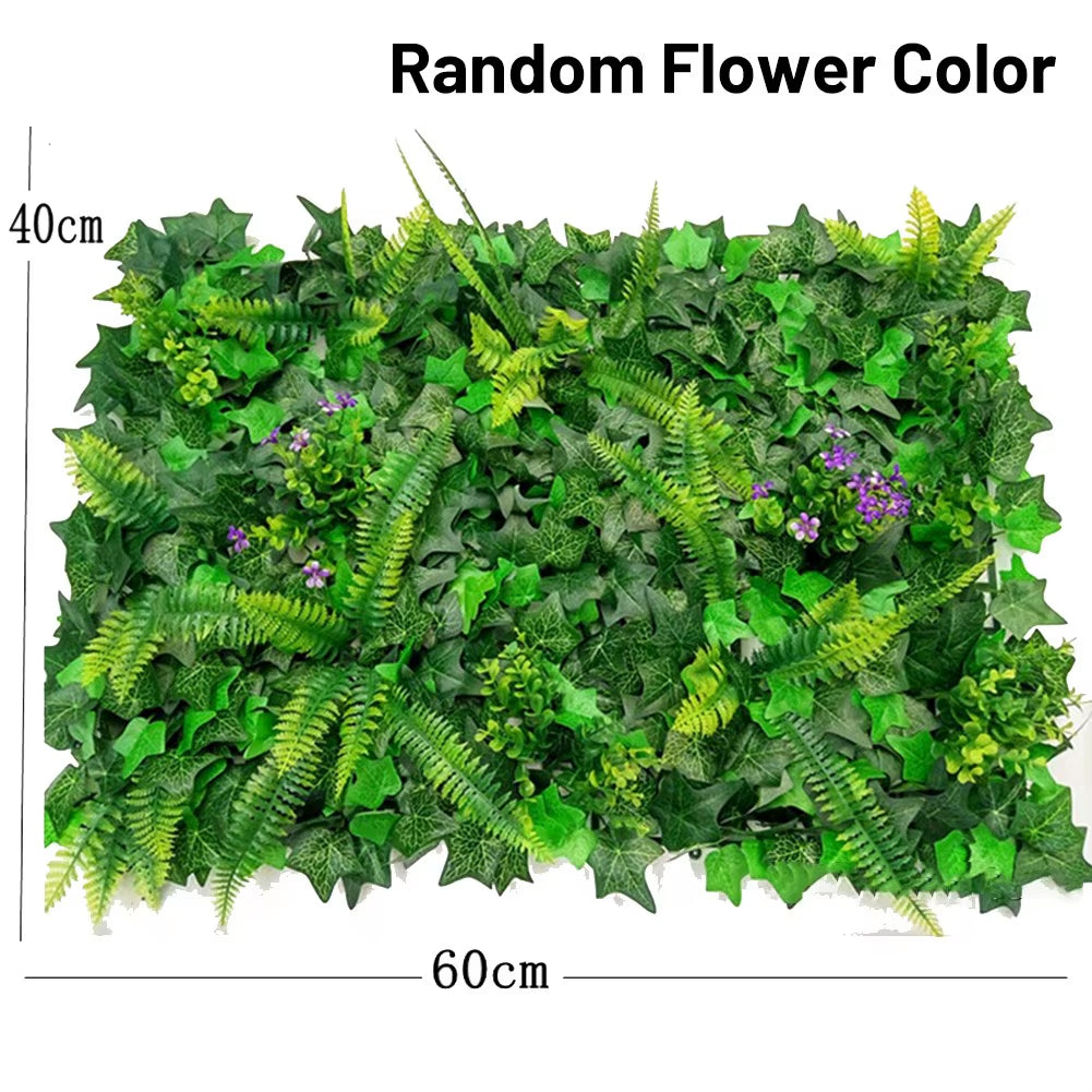 1X 40X60Cm Artificial Green Grass Square Plastic Lawn Plant Living Room Background Artificial Lawn Decoration Home Wall Decor