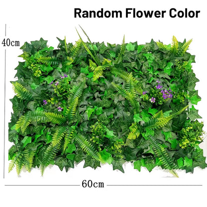 1X 40X60Cm Artificial Green Grass Square Plastic Lawn Plant Living Room Background Artificial Lawn Decoration Home Wall Decor