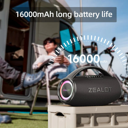 -S97 80W Bluetooth Speaker Powerful Wireless Speaker with Portable Handle, for Party, Camping,Rgb Colorful Light