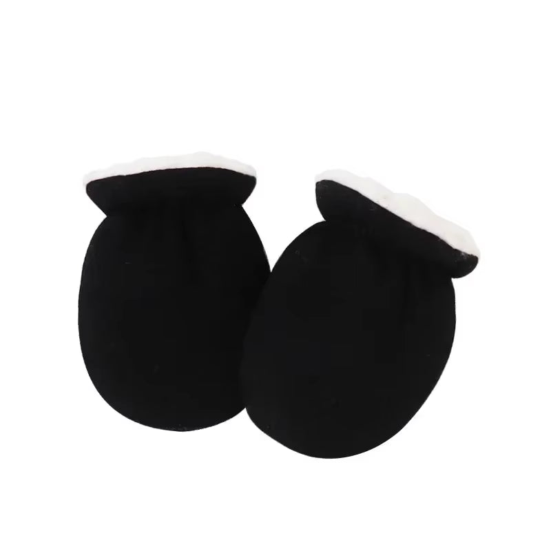 Warm Wool Newborn Mittens for Boy Girl Candy Solid Color Toddler Glove Autumn Winter Anti-Scratch Face Cashmere Baby Glove