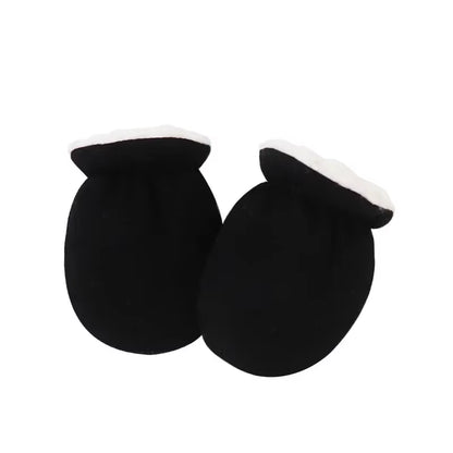 Warm Wool Newborn Mittens for Boy Girl Candy Solid Color Toddler Glove Autumn Winter Anti-Scratch Face Cashmere Baby Glove