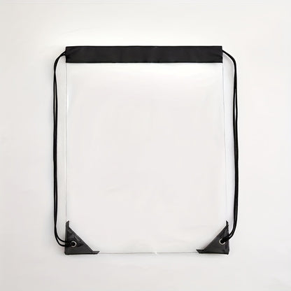 Waterproof Drawstring Backpack - Portable, Clear PVC Bag for Travel, Gym, Sport, Beach (1pc)