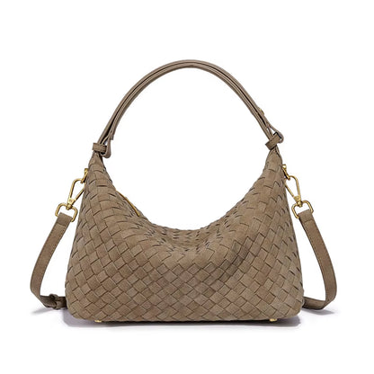 Women Retro Woven Shoulder Bag Handbag High-End One-Shoulder Underarm Bag Fashion Women Commuter Tote Bag Female Crossbody Bag