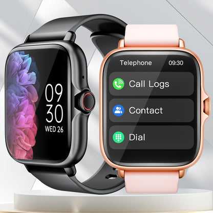 1.83'' Full Touch Screen Smart Watch |, Message Alerts, Call Answering, Sports Pedometer, Health Monitoring, Compatible with iPhone/Android, Alloy Body, Silicone Strap, DESERTCAT - Ideal Gift for and Birthdays Beauty Fashion