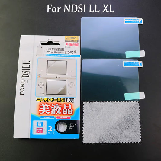 1Set LCD Screen Protector Film for Nintend NDS Dsi XL LL NDSL DS Lite Top Bottom HD Protective Film with Packaging Accessories