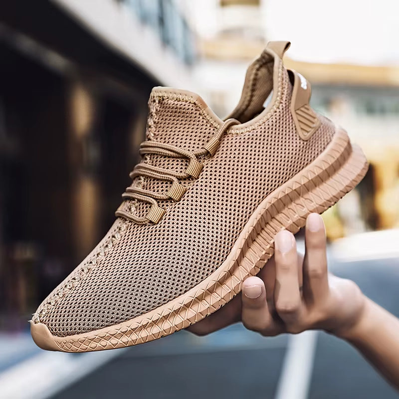 Brown Men'S Shoes Non-Slip Casual Sneakers Breathable Outdoor Jogging Training Hiking Sports Running for Women Lace up Sneakers