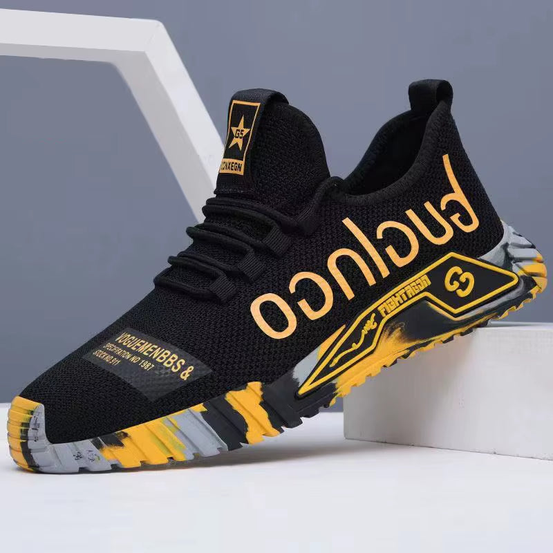 Men Sneakers Mesh Casual Shoes Lac-Up Men Shoes Lightweight Vulcanize Shoes Walking Sneakers Man Running Gym Shoes2024