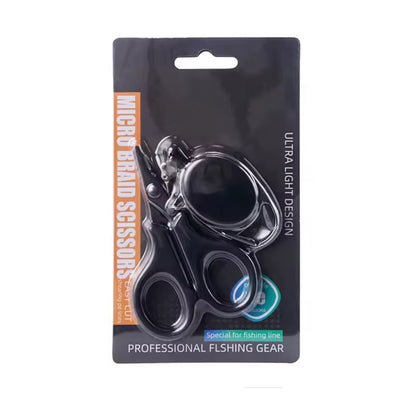 WEIHE Steel Fishing Scissors Set Pesca Scissors with Badge Reel Cutting Line Tool Fishing Tools