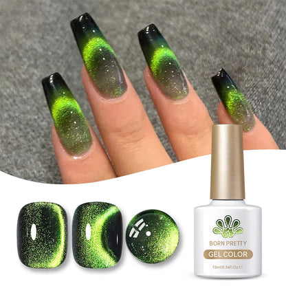 10Ml Nude Gold Glitter Cat Magnetic Gel Nail Polish Gold Blue Ultra Shine Soak off UV LED Varnish Nail Supplies