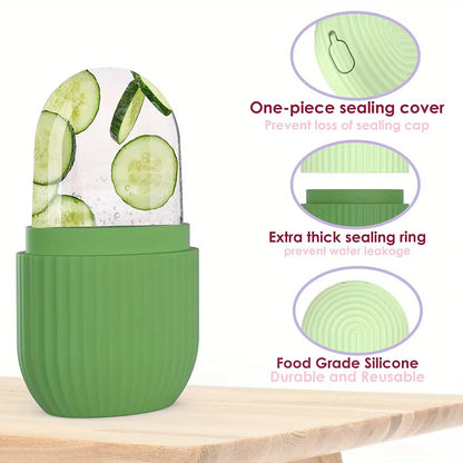 Facial Beauty Ice Grid, Silicone Roller Mold, Ice Ball Tray and Ice Cubes in One, Lifting the Skin and Soothing Acne Redness