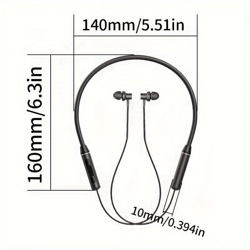 HE05 Neckband Wireless Headphones Hi-Fi Stereo Sound Sport Wireless Earphones Comfortable Wearing Wireless Headset Compatible with all mobile phones Can Be Used As A Birthday Gift Holiday Gifts