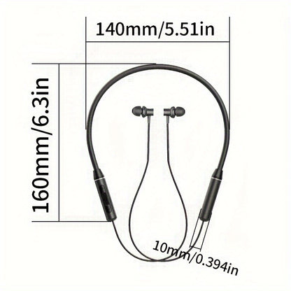 HE05 Neckband Wireless Headphones Hi-Fi Stereo Sound Sport Wireless Earphones Comfortable Wearing Wireless Headset Compatible with all mobile phones Can Be Used As A Birthday Gift Holiday Gifts
