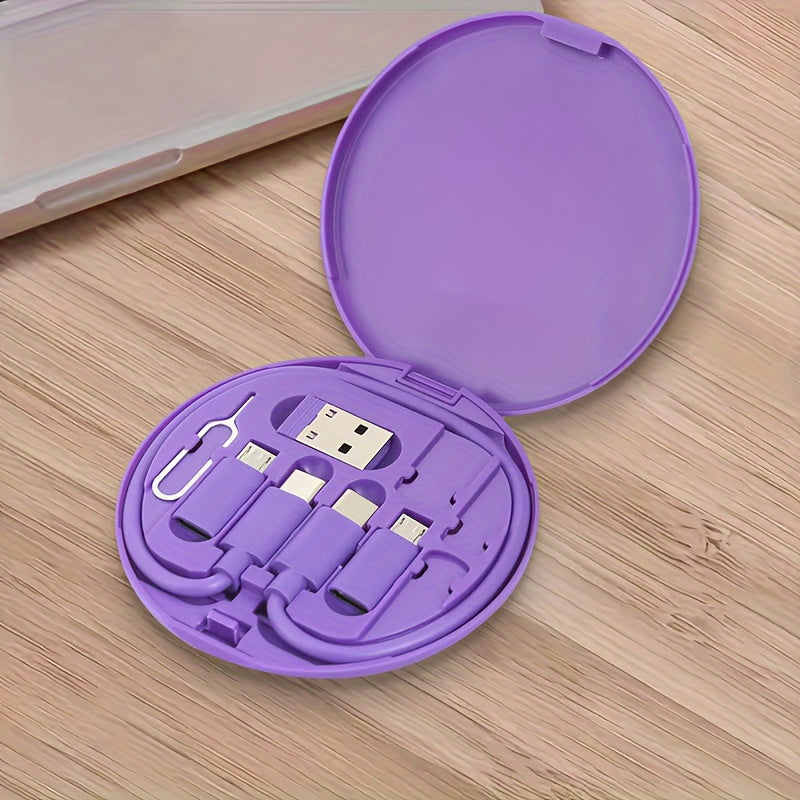 Multi USB Charging Adapter Cable Kit, USB C Conversion Set USB A & Type C to Male Micro/Type C, Data Transfer, Card Storage, Tray Eject Pin, Phone Holder Beauty Fashion