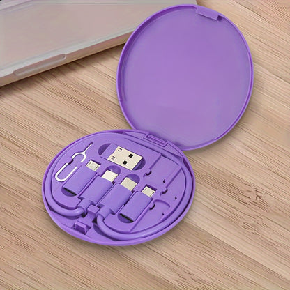 Multi USB Charging Adapter Cable Kit, USB C Conversion Set USB A & Type C to Male Micro/Type C, Data Transfer, Card Storage, Tray Eject Pin, Phone Holder Beauty Fashion