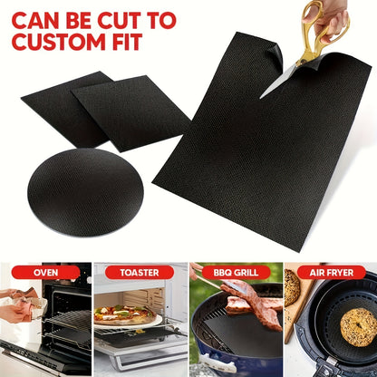 2pcs Heavy Duty Non-Stick Oven Liners for Bottom of Oven - PTFE Food-Safe Drip Trays, Spill & Burn Protection, Easy Clean, Fits Electric/Gas Ovens & Grills, BBQ Party & Vacation Essentials, Grill Accessory, Sleek Design, Reli Beauty Fashion