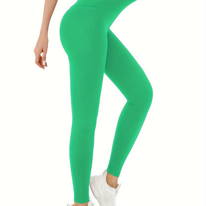 Super Soft High-Waisted Women's Stretch Yoga Leggings, Tummy Control, Non-See-Through, Breathable Active Running Tights, Sport Style - Multiple Colors Available