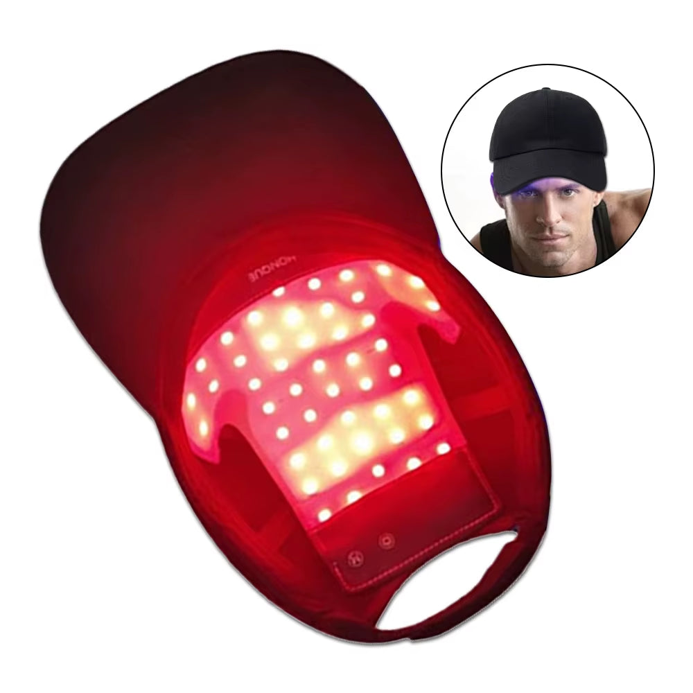 LED Red Light Therapy Hat for Hair Growth 48 Bead Lights anti Hair Loss LED Machine 650Nm 470Nm 850Nm Light Device Helmet Cap
